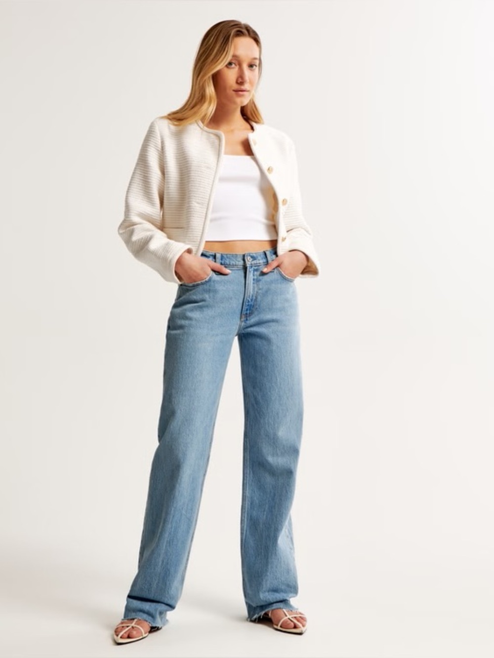 Abercrombie & Fitch The Baggy Low Rise 90s Y2K Relaxed Denim Casual Chic 32/14